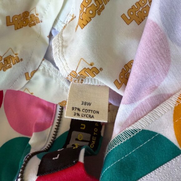 Size 38 Mens Loudmouth Fairway Disco Balls Heritage Dot Shorts 10" Inseam - Picture 5 of 8